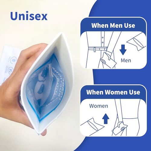 Disposable Urine Bags - 900ML Portable Emergency Pee Bags for Travel - Blue-12