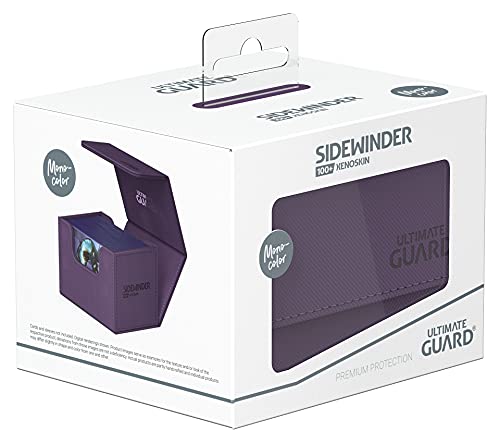 Ultimate Guard Sidewinder 100+ Deck Box for 100 Double-Sleeved TCG Cards Purple with Magnetic Closure