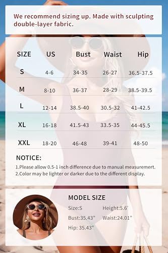 X-Large Women's Slimming One Piece Swimsuit with Tummy Control - Green