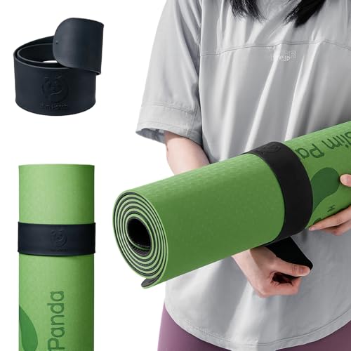 Yoga Mat Strap - Heavy-Duty Clasp for Most Mats - Black