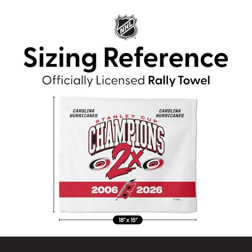 2026 Stanley Cup Champions Rally Towel - Carolina Hurricanes - 15 x 18 Inch
