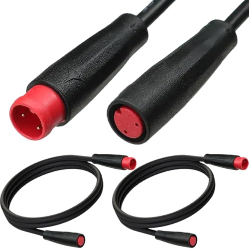 DKARDU 2Pin Waterproof Ebike Extension Cable for Lights, Sensors & Brake - 2 Pack
