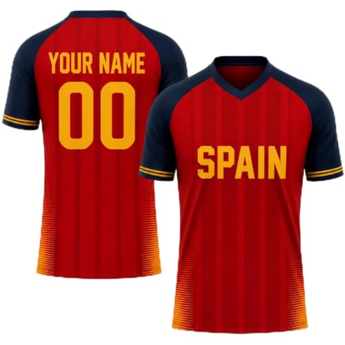 Custom Spain World Cup Soccer Jersey 2026 - Personalized Team Shirt