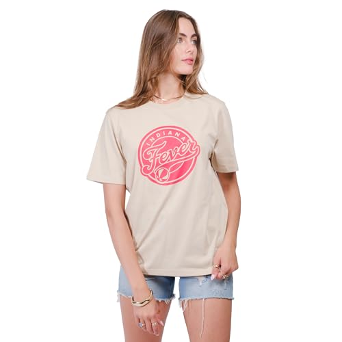 WNBA Indiana Fever Women's Super Soft Fashion T-Shirt - Medium Sand