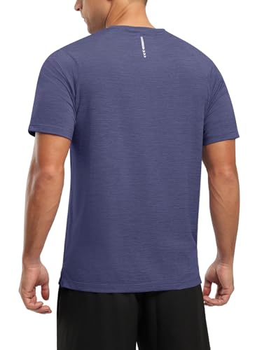 Rdruko Men's X-Large Purple Moisture-Wicking Athletic Workout Shirts