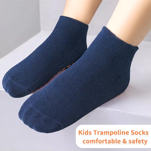SkiBeaut Kid Trampolines Socks Ankle Grips Non Slip Child for Boys