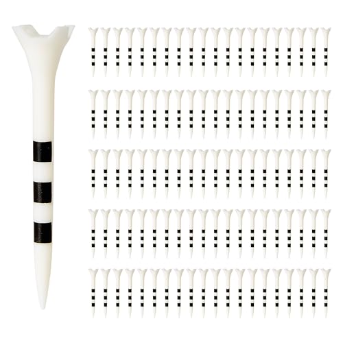 Durable Golf Tees with Height Marker System - 2-3/4 Inch, 100 Pack