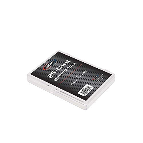 Trading Card Storage Box - 25 Count Plastic Organizer with Snap Lock