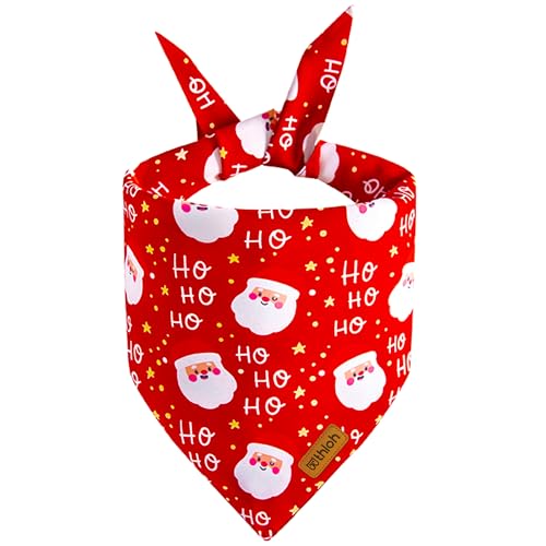 Christmas Dog Bandanas - Reversible Santa & Christmas Tree - X-Large