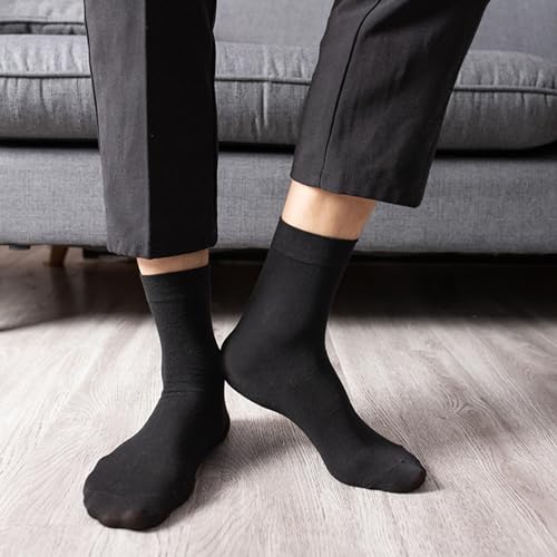 Crew Athletic Socks for Men - Moisture Wicking, Cushion - 8 Pairs, Black