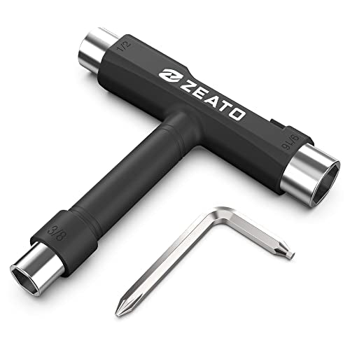 Multi-Function Skateboard T Tool - Portable Accessory - Black