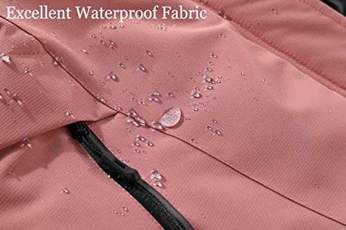 Pink Women's Waterproof Winter Snow Coat Hooded Ski Snowboarding Jacket - Small