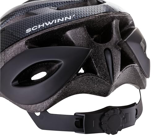 Adult Bike Helmet - Schwinn Thrasher, Carbon, Adjustable Fit