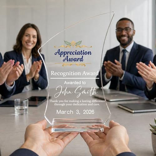 Custom Acrylic Award Plaque - Personalized Employee Recognition - Style 1