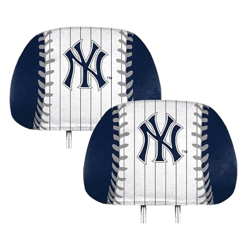 New York Yankees Headrest Covers - Full Color Set of 2