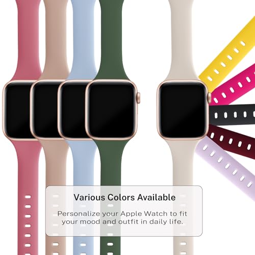 Slim Silicone Sport Strap for Apple Watch 38mm-49mm - Hibiscus
