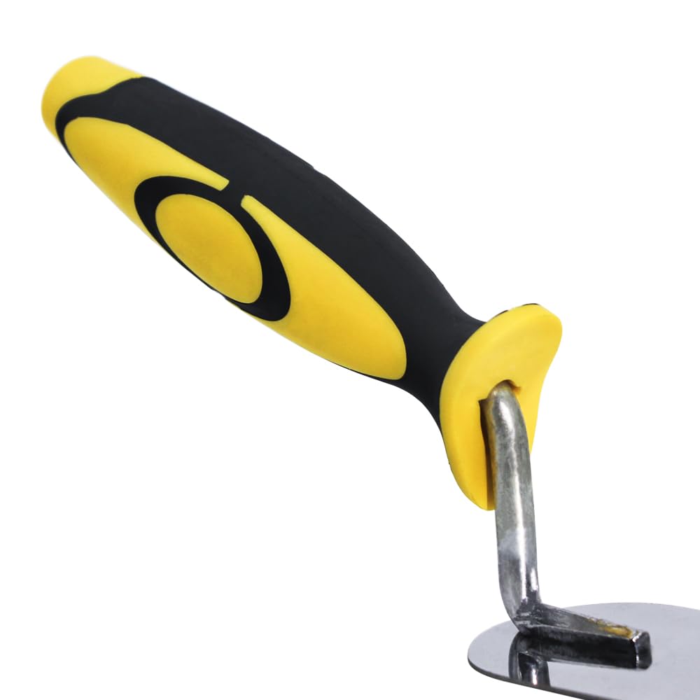 Concrete Tile Tools Set Stainless Steel Flat Plus Square-Notched Margin Trowel (Notch Size: 1/4", Overall Size 6" x 2") Stucco Cement Finishing Drywall Plastering Kit Masonry Construction Hand Tool