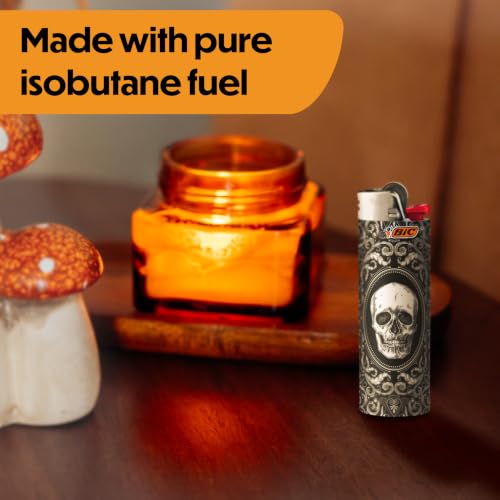 BIC Special Edition Skulls Series Maxi Pocket Lighters Set of 8 - Child-Resistant