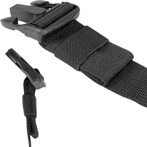 Elastic Belt Keepers - Durable Strap Holders for Duty Belts - Black - 6 Pack