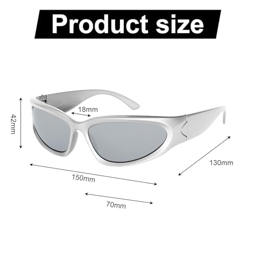 3-Pack Y2K Wrap Around Sunglasses for Men & Women - Retro Shades