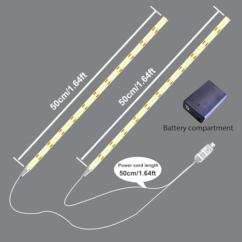 Blue USB Battery Box COB LED Light Strip for E-Scooters & Bikes, 8 Modes, Waterproof