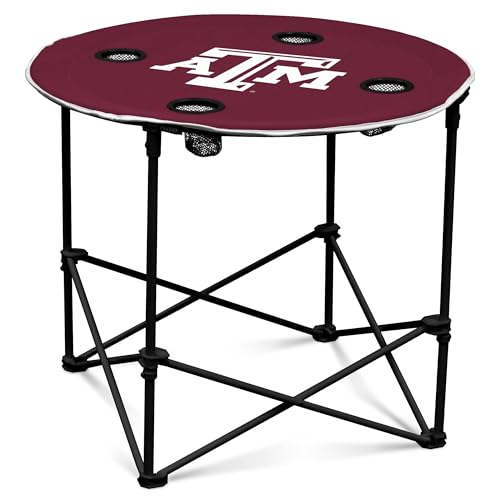 Portable NCAA Texas A&M Aggies Tailgating Table - 27.6" with Cup Holders