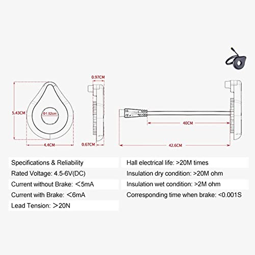 Electric Bicycle Pedal Sensor with 12 Magnets - KD-2PS-L