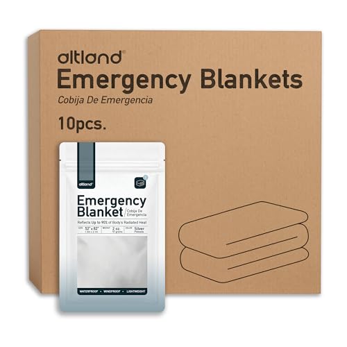 Emergency Blankets - 10 Pack for Winter Survival & Preparedness