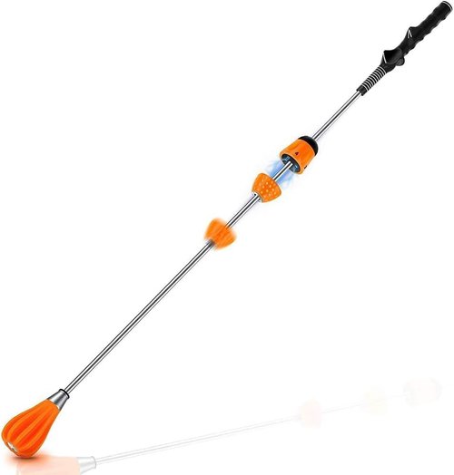 Golf Swing Trainer Aid - Distance Power Stick, 5 Adjustable Levels, Increase Swing Speed & Lag, Improve Grip & Tempo, Indoor/Outdoor Golf Practice, Flexible Training Equipment for All Ages, Orange