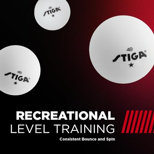 STIGA 1-Star Table Tennis Balls - 40mm Regulation Size - 6 Pack, White