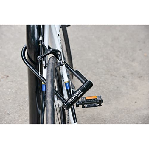 Kryptonite Keeper Bike U-Lock 4" x 10" Long Shackle, Anti-Theft Security, Mounting Bracket Included