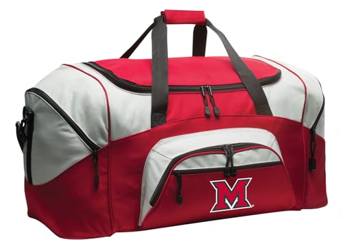 Miami RedHawks Duffel Bag - Extra-Large Sports Gear Bag - Red