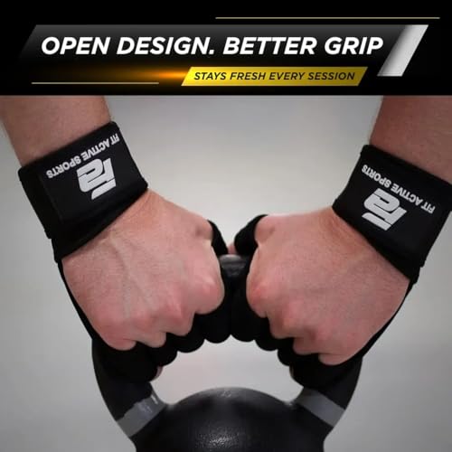 Weight Lifting Workout Gloves with Wrist Wraps for Gym Fitness