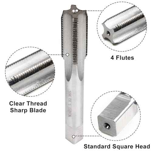 M14 x 1.5 Metric Thread Tap and Die Set, M14 x 1.5mm High-speed Steel Machine Tap Die Set Right Hand Tap and Round Thread Die