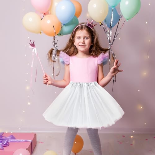 Layered Tutu Skirt Dress for Toddler Girls - White