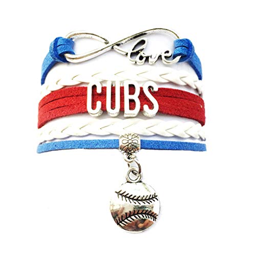 Infinity Love Cubs Baseball Bracelet - Handmade Sports Charm