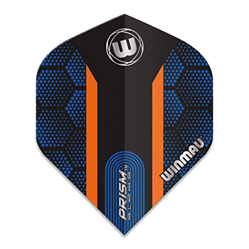 Prism Alpha Hexagon Dart Flights - Blue & Orange Extra Thick Standard
