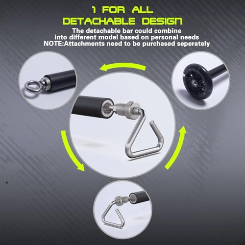 GEKU FIT G Series-01 Resistance Band Workout Bar - Adjustable, Heavy Duty, Max Load 850 lbs