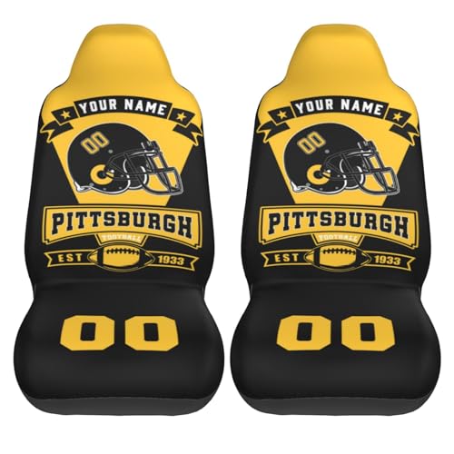 Custom Pittsburgh Car Seat Cover - Personalized Soft Fabric Protector - One Size