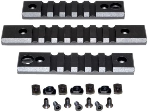 PRESMA Picatinny Rail Section Kit - M-LOK to Picatinny Adapter | 3-Piece Set in Black