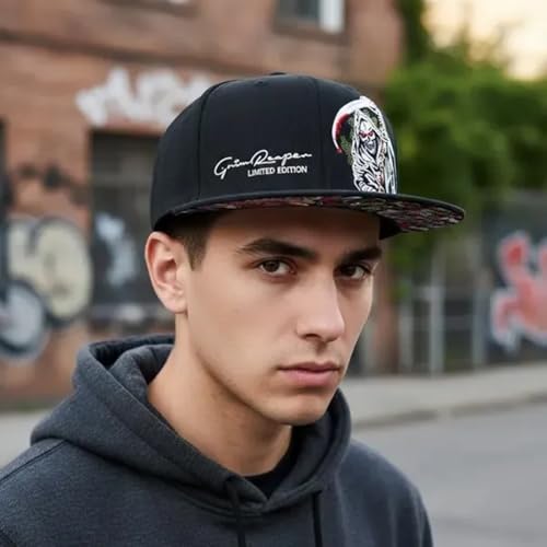 Tilgomedal Grim Reaper Snapback Hat for Men & Women – Fashion Dad Baseball Cap