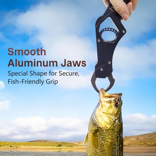 Aluminum Pistol-Grip Fish Lip Gripper Tool - Blue