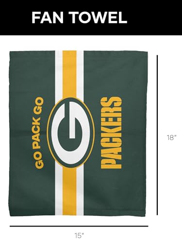 Green Bay Packers Rally Towel - GO PACK GO Design, 15x18 in