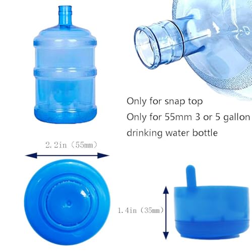 30 Pack Non-Spill Water Jug Caps for 3 & 5 Gallon Bottles