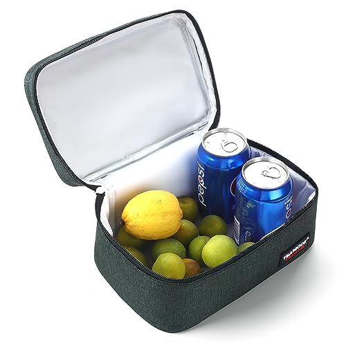 Insulated Mini Lunch Bag - Portable 4.2L Black for Work