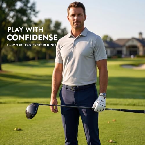 Golf Gloves for Right-Handed Men - Left Hand Glove - Large