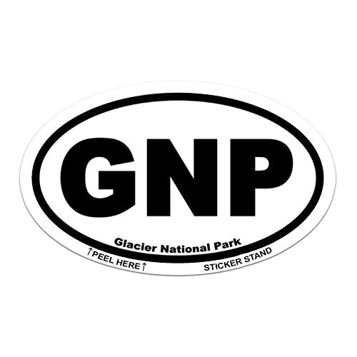 Glacier National Park Oval Bumper Sticker - 5" x 3"