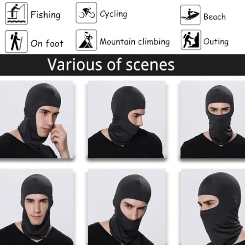 2-Pack Balaclava Ski Mask - Windproof Full Face Mask for Motorcycle & Winter