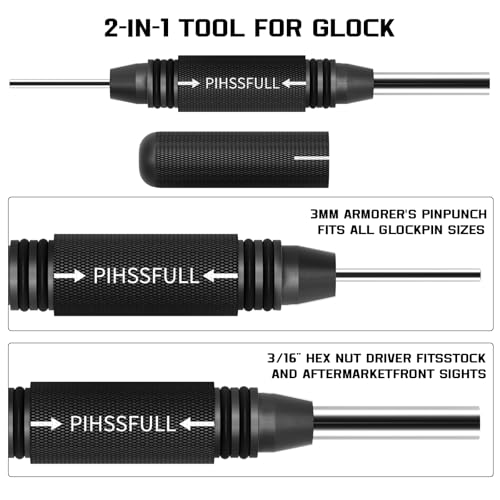 2-in-1 Glock Tool Kit - Front Sight & Magazine Disassembly Tool - Silver