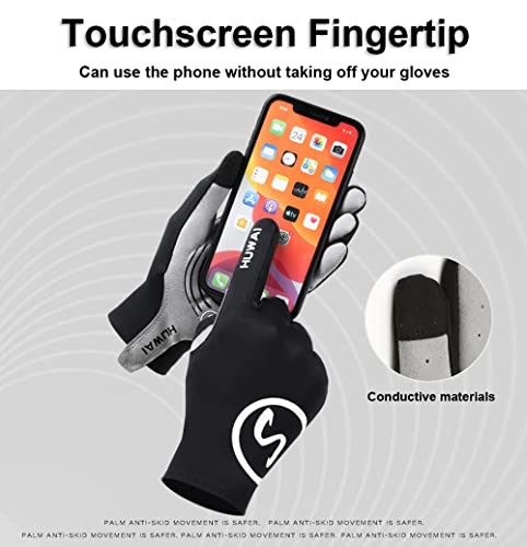 Full Finger Cycling Gloves with Gel Palm Padding - Medium Red